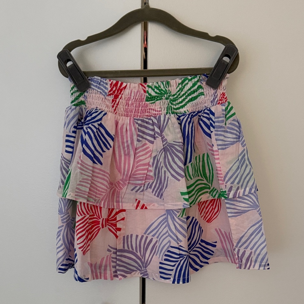 Mini Boden Multicolor Bow Pattern Skirt
